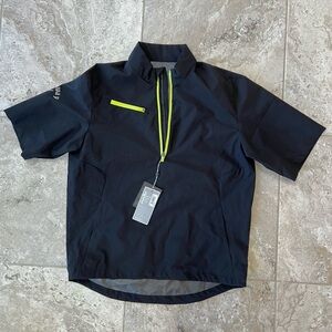 Callaway NWT Weather Series 1/2 Zip Short Sleeve Windbreaker Jacket, Black, sz M